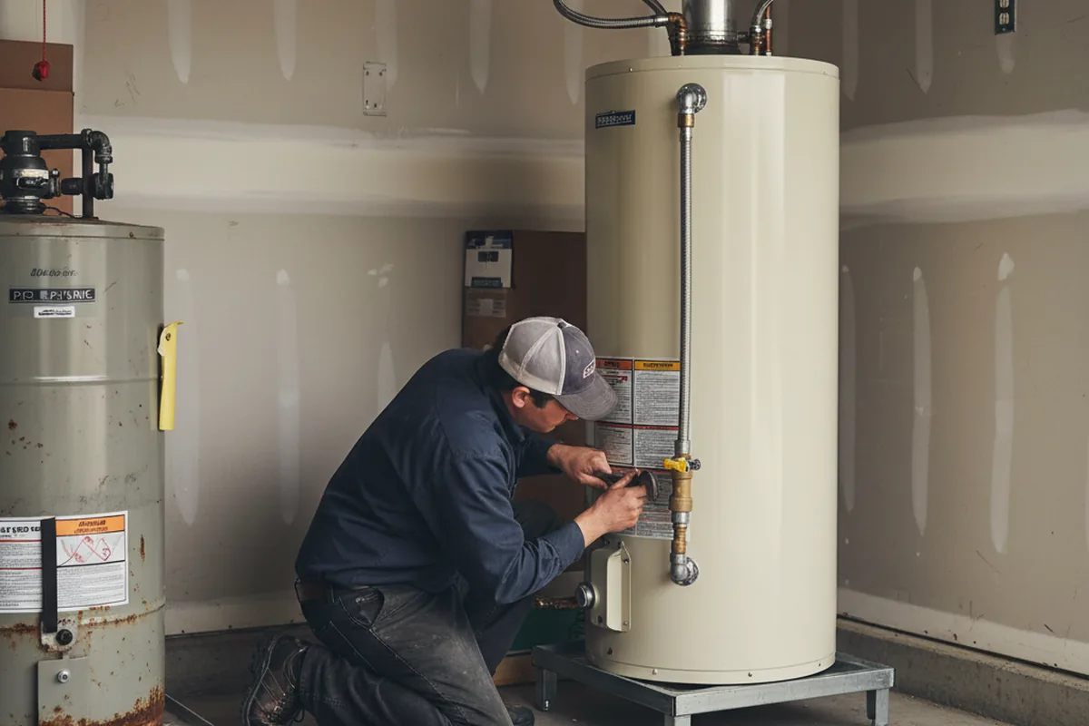 Water heater and shutoff valve replacement in Cold Spring Harbor