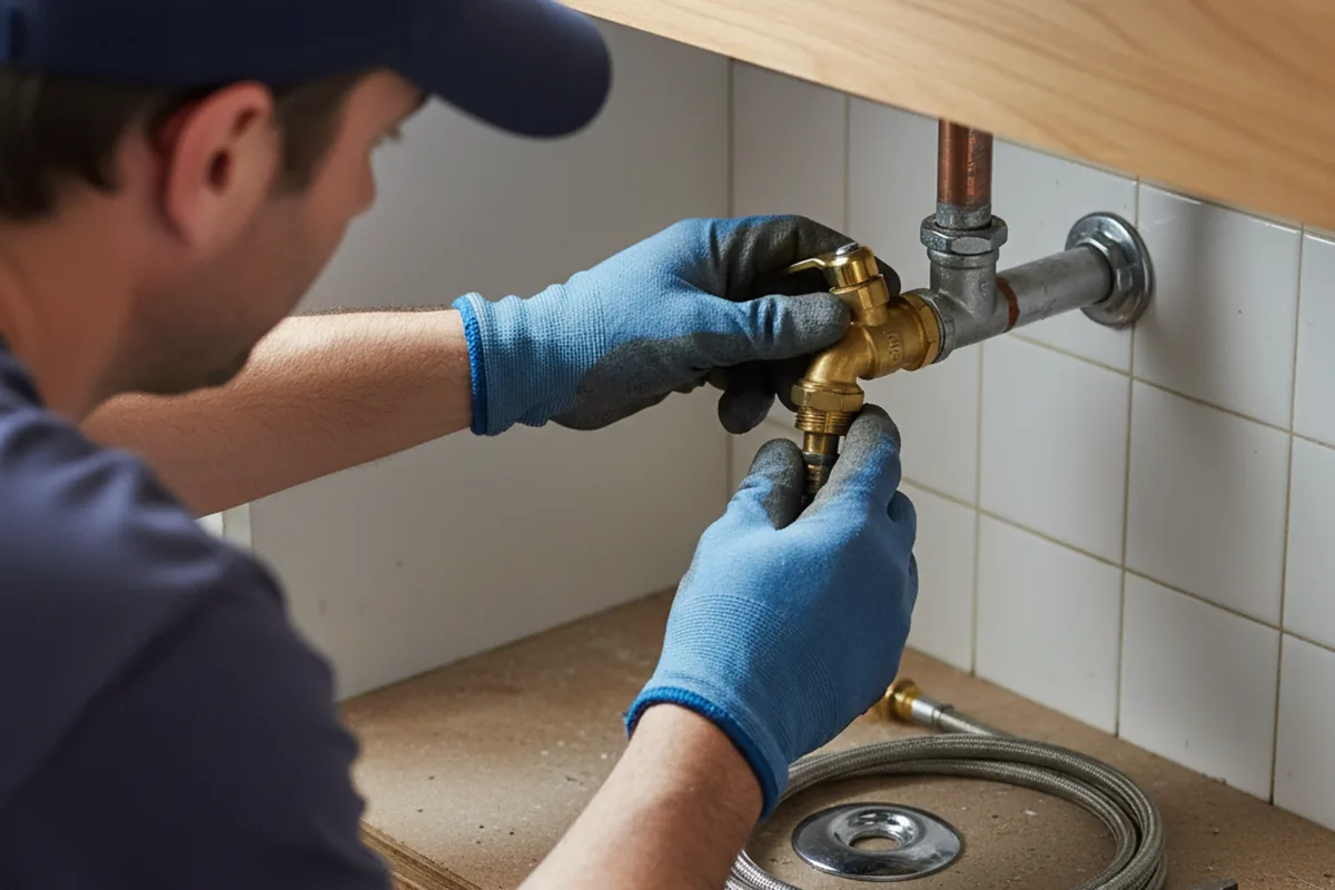 Shutoff valve and fitting work during Well Pump Repair in Cold Spring Harbor
